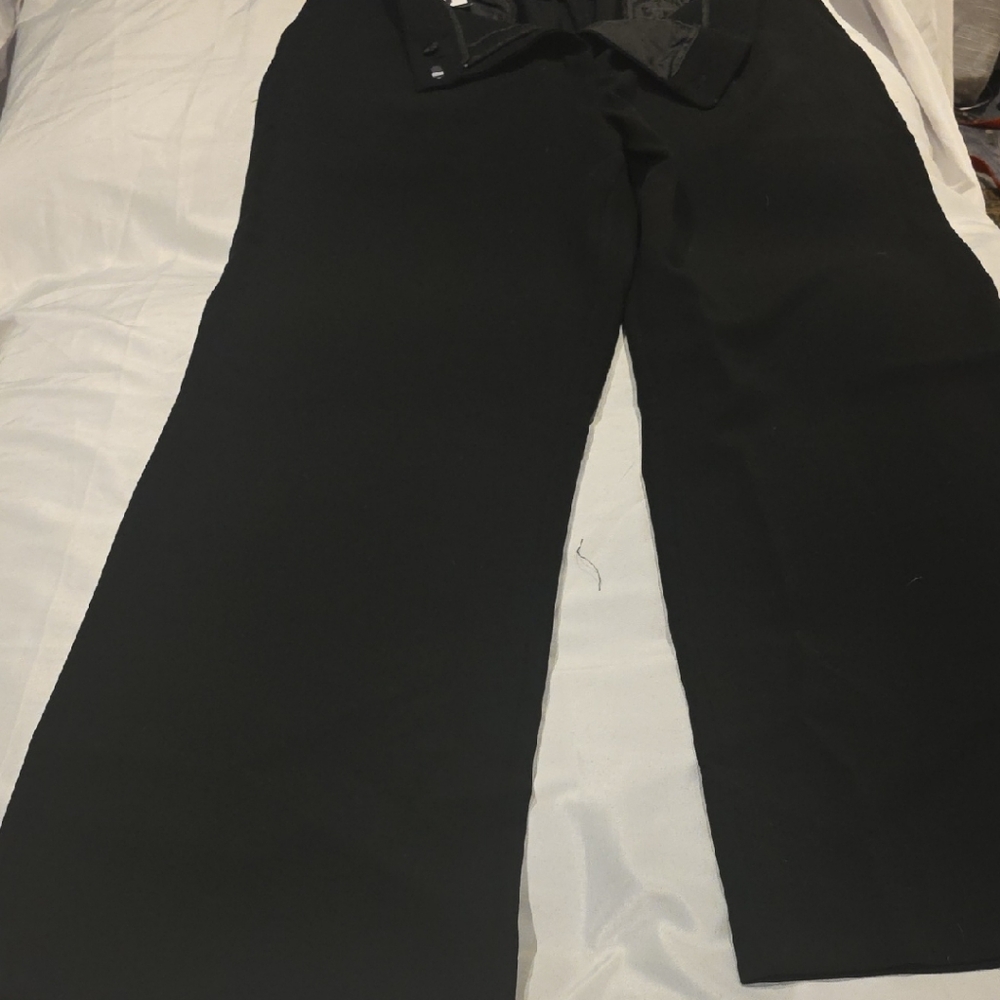 DKNY Elegant Black Wide Leg Pants